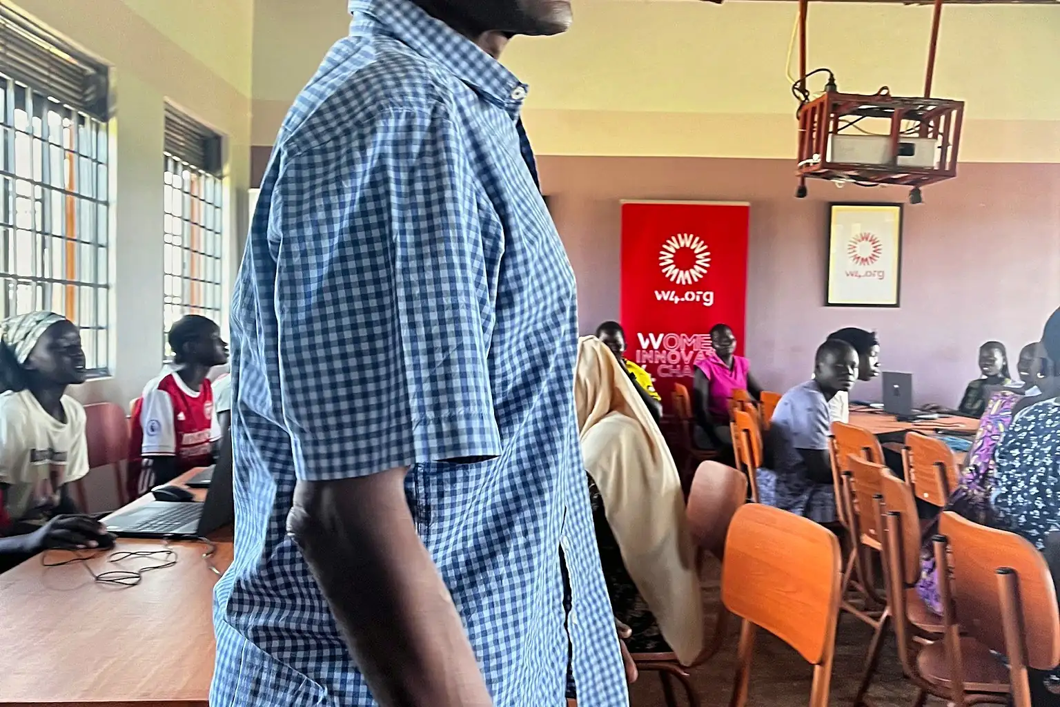 Students at work in a classroom at Bweyale Vocational Education